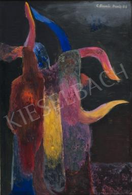  Kornis György - Bikasirató II., 1988; 61x41; olaj, farost